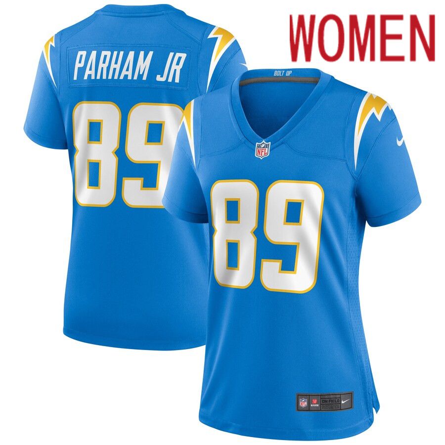 Women Los Angeles Chargers 89 Donald Parham Jr. Nike Powder Blue Game NFL Jersey